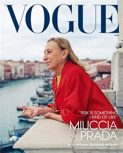 what di prada miuccia say about her outfits of spring|miuccia prada vogue.